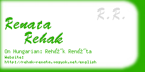 renata rehak business card
